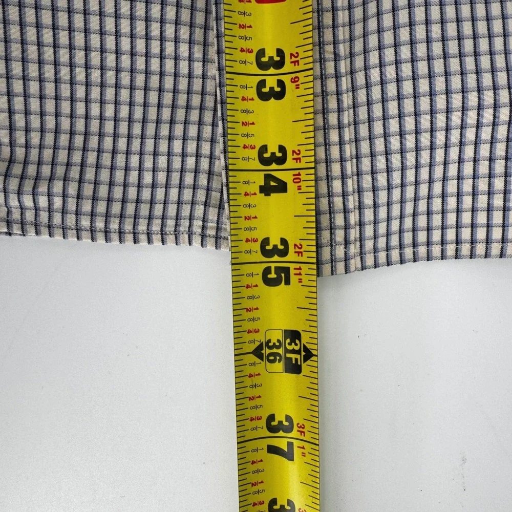 Ralph Lauren Blake‎ Mens XL Button Down Shirt Navy Blue White Check Cotton